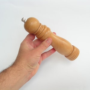 Mechanische Pfeffermühle Vintage arbeiten Pfeffermühle Holz Grinder Teakholz Pfeffermühle Holz Pfeffermühle manuelle Gewürz Mühle Kraut Pfeffermühle