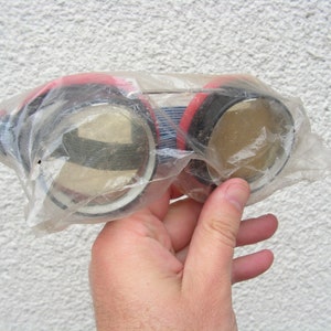 Safety goggles NEVER USED German motorcycle glasses Old Goggles for Motorcyclists GDR Steampunk Goggles Eyeglasses Gothic glasses