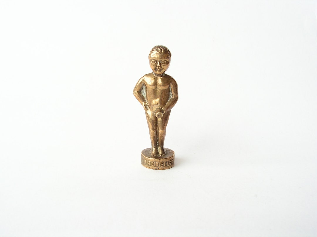 Figure Brass Peeing Boy Bruxelles, Statue Metal Figurine Peeing Boy