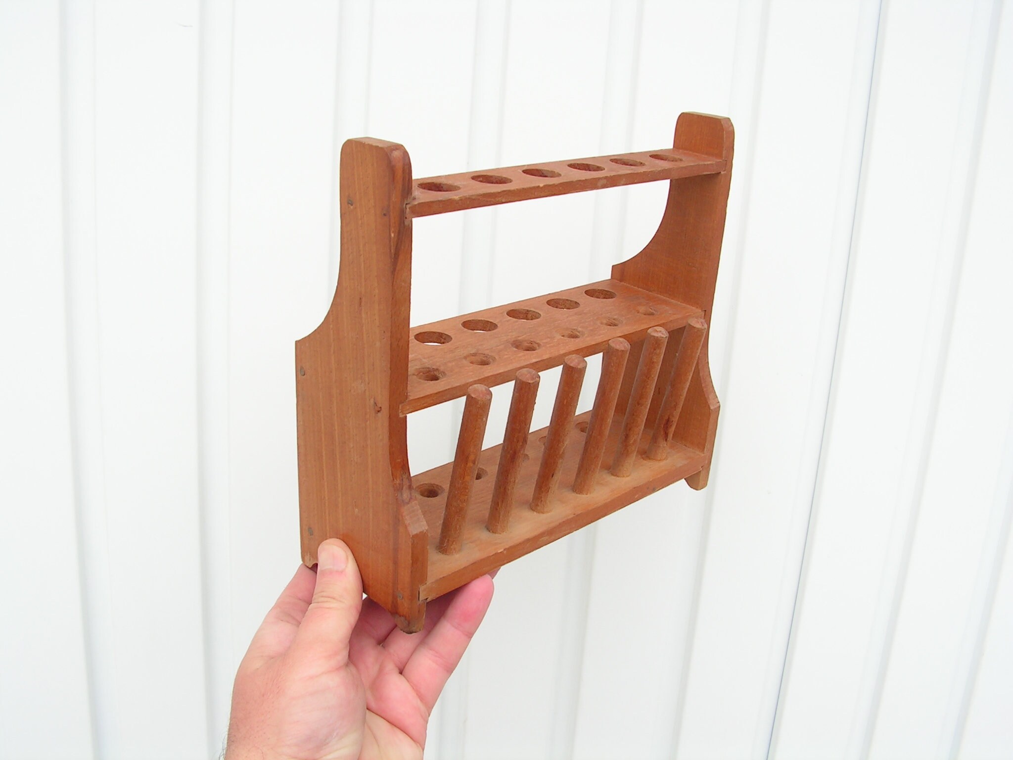 Wooden Lab Rack 1960s Test Tube Holder Vintage Lab Equipment Etsy Canada