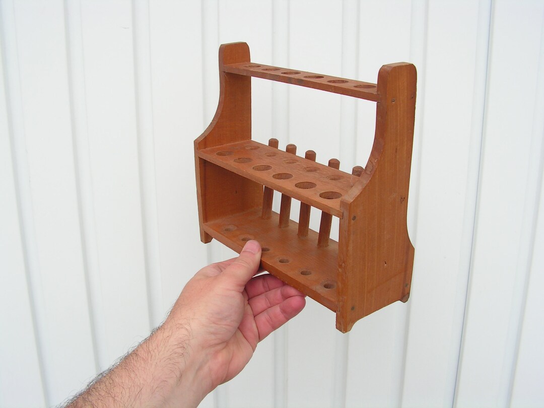 Wooden Lab Rack 1960s Test Tube Holder Vintage Lab Equipment Etsy