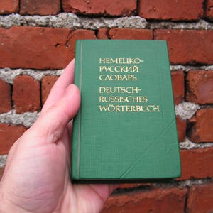 Tasche Russisch Deutsch Wörterbuch Vintage Wörterbuch Tasche Größe Mini Wörterbuch Russisch Deutsch Traveler Wörterbuch Kleines Wörterbuch