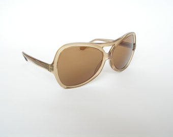 Gafas de sol vintage mujeres gafas de sol retro con gafas de sol de plástico de gafas de sol marrón marco gris Hippie Sunnies Boho gafas de gran tamaño