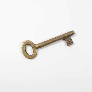 Primitive Key Bulgaria Old brass Key Antique beautiful Key Old door Key Rustic Skeleton Key Big Key Large Skeleton Key 1900s