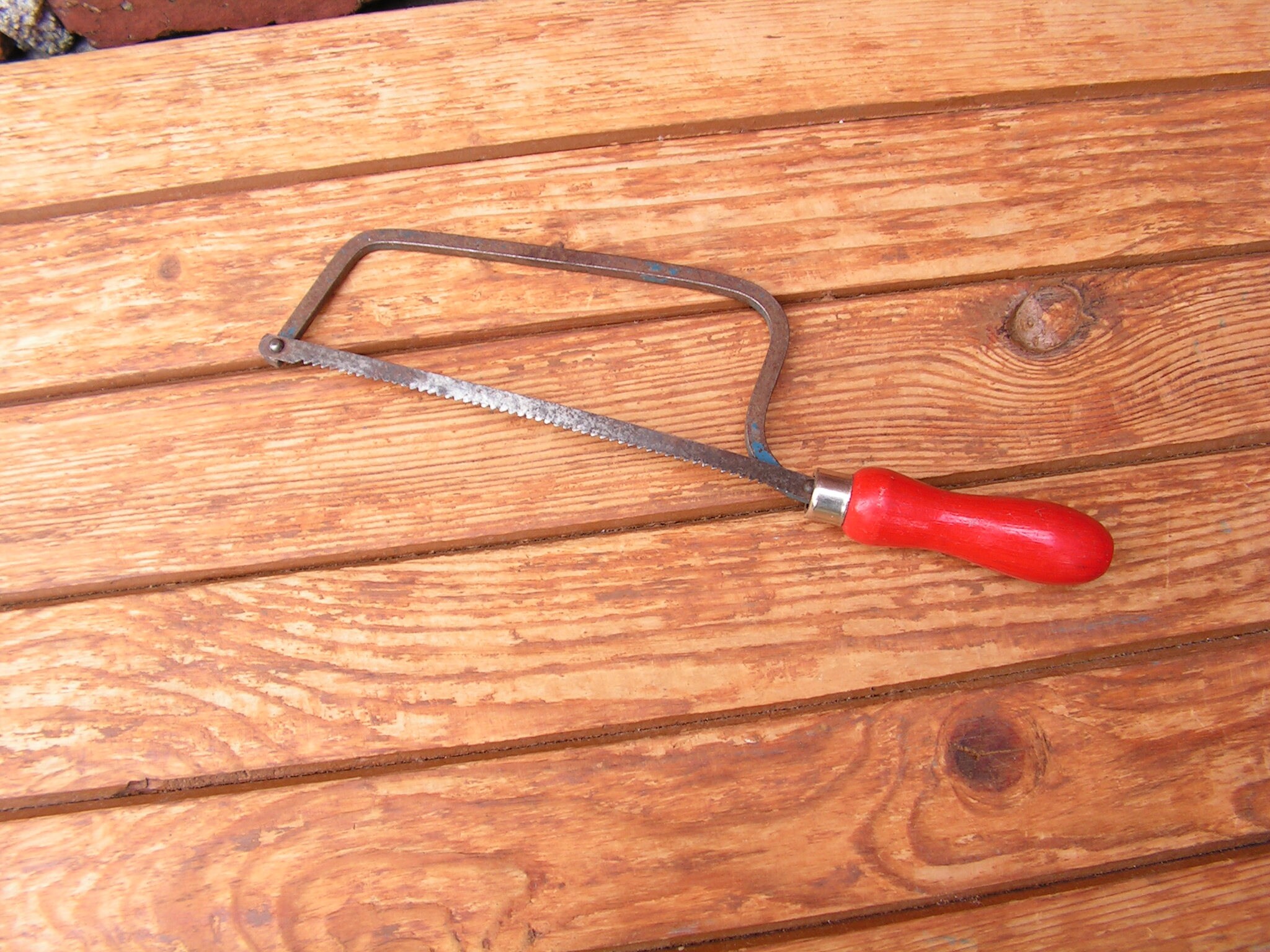 Vintage small saw for wood Metal saw with red handle Carpentry Etsy