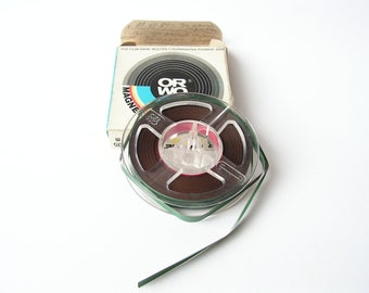 Cinta de grabación de magnetófono ORWO, cinta de música alemana de los años 70, caja original de banda magnética, cinta de grabación de carrete a carrete vintage, cinta de reproducción triple
