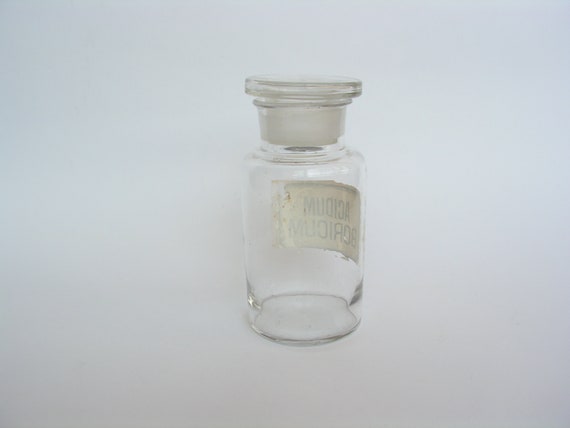 Vintage chemical bottle 1930s Antique Apothecary Chemistry Bottle | Perfume