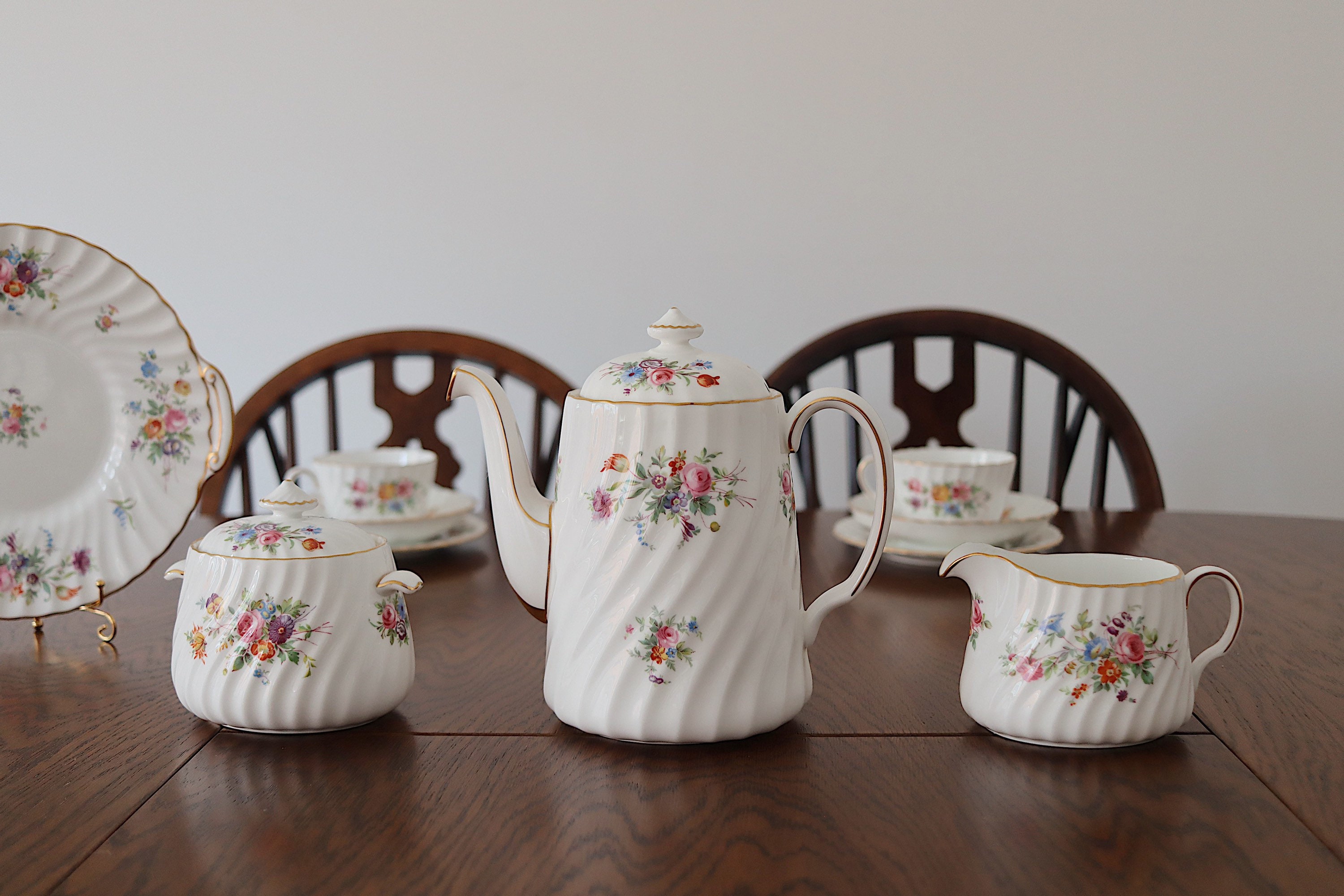 Vintage Minton Marlow Tea Set for 6 Etsy