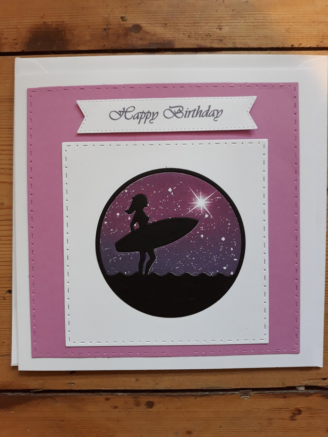 Surfer Girl Birthday Card Etsy