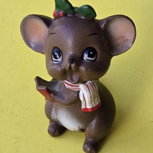 Josef Originals Anthropomorphic Mouse Figurine Christmas Vintage Japan USA SELLER