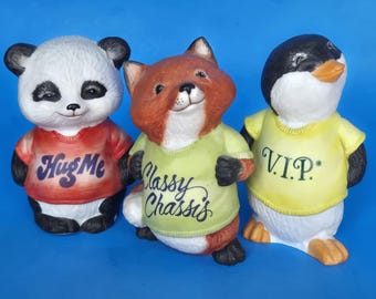 Vintage Hallmark Halloween Shirt Tales Rick Racoon Miniature 1983