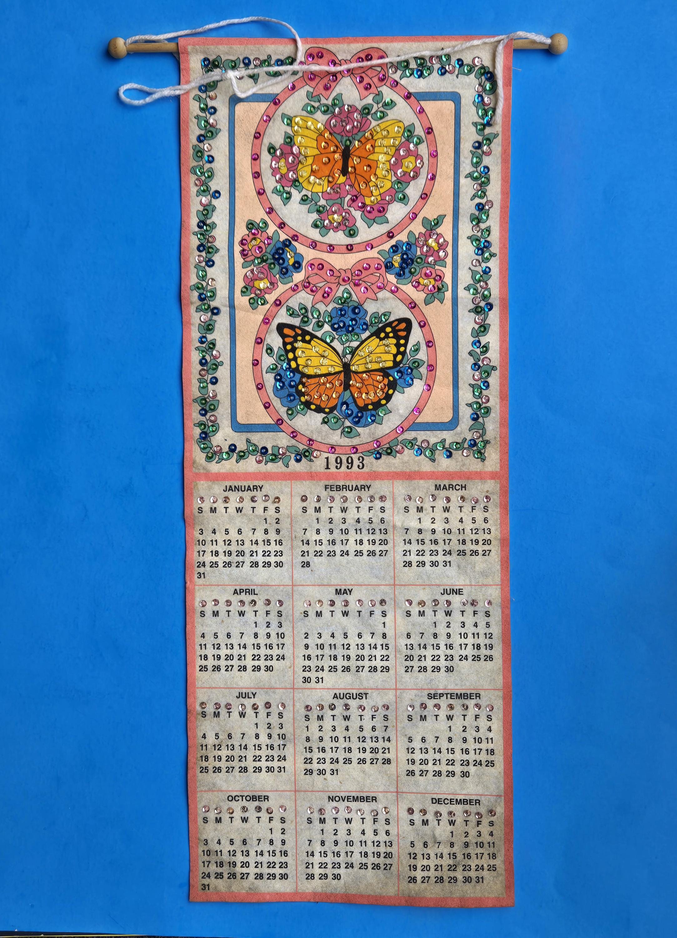 90s USA製 ヴィンテージ万年カレンダー りんご 稀少 木製 Calendar 1993 - Etsy