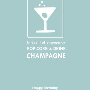 Pop Cork & Drink Champagne personalised print image 3