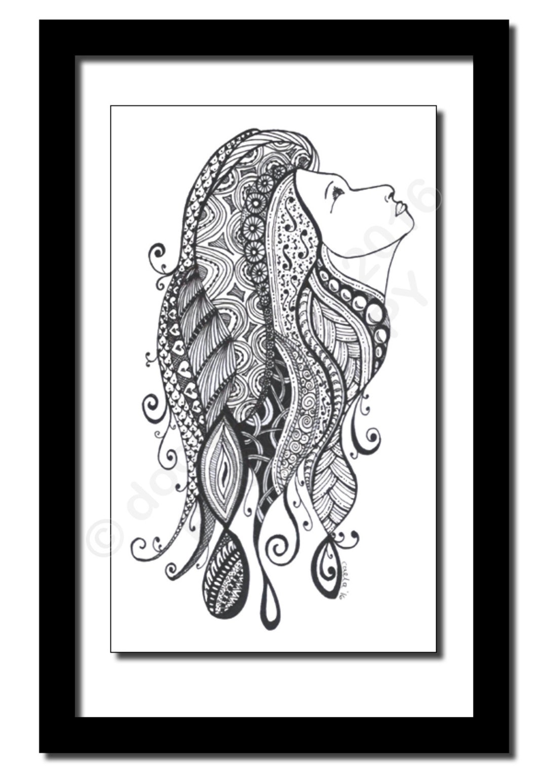 Doodle Art, Original Artwork, woman - Etsy
