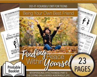 Finding Peace Within Yourself - Do-It-Yourself DBT Relationship Effectiveness (Part 5), Coping Skills For Teens, Teen Mental Health, Journal