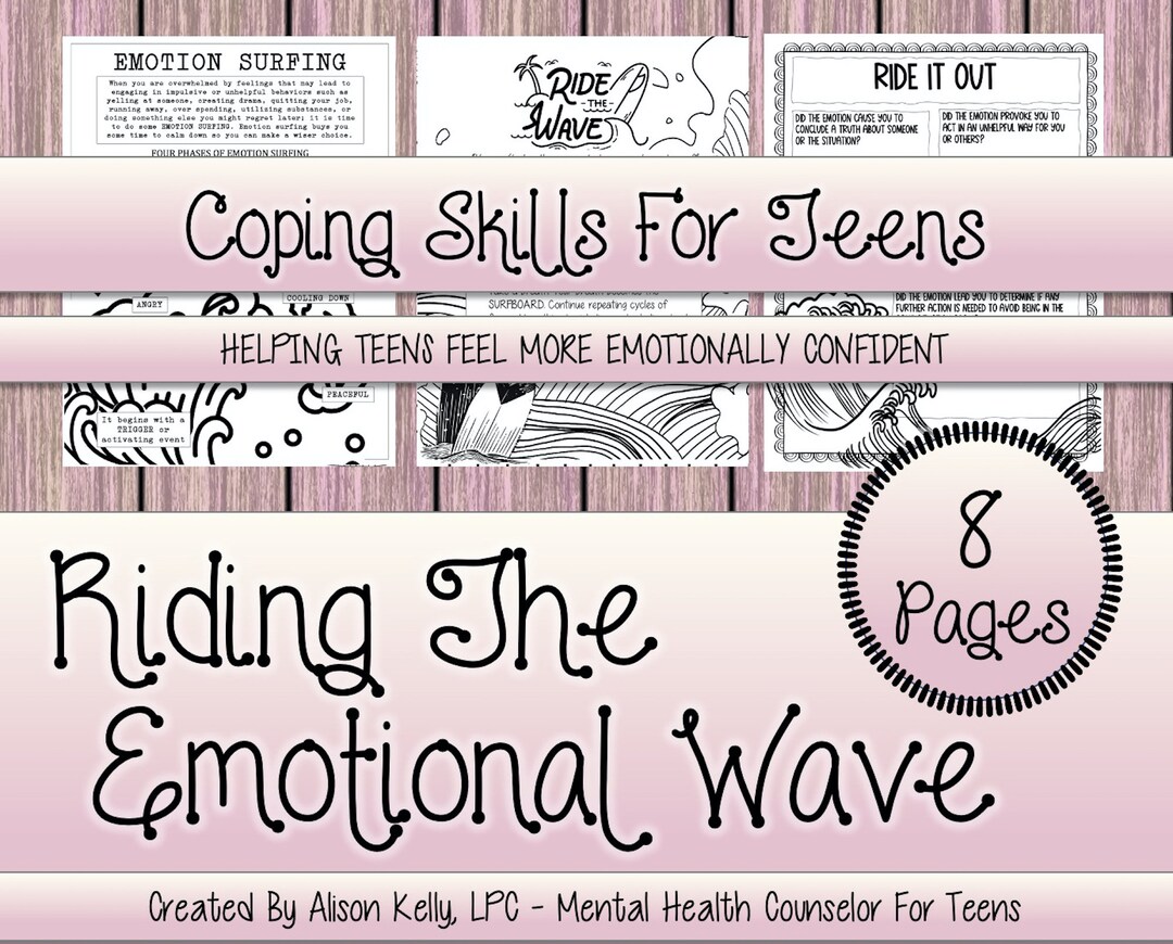 Riding The Emotional Wave Coping Skills For Teens Etsy UK