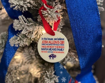 In this house , Buffalo mafia Christmas ornament