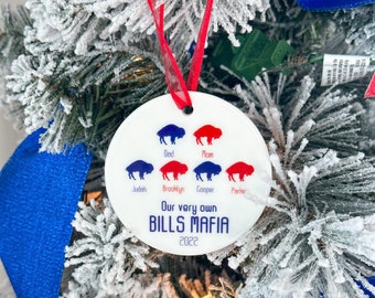 Bills Mafia personalized ornament/our very own bills mafia/ Buffalo Christmas ornament