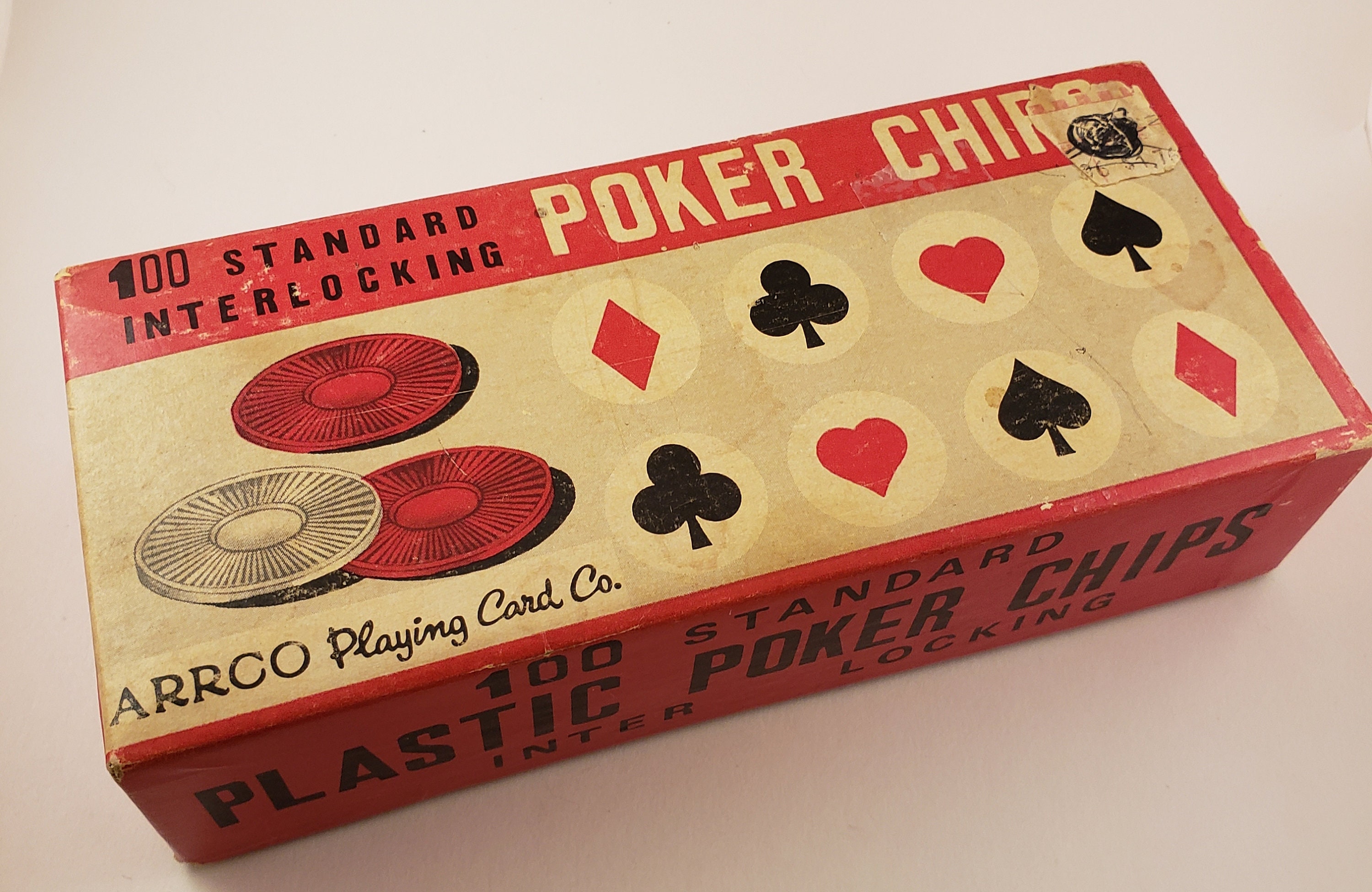 Vintage Poker Chips made by ARRCO Playing Card Co. Etsy