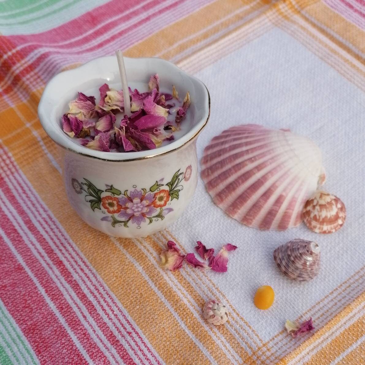 Bougie Artisanale, 100% Naturelle, Modèle Angela.