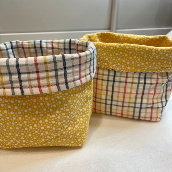 Clearance Priced! Reversible Fabric Baskets