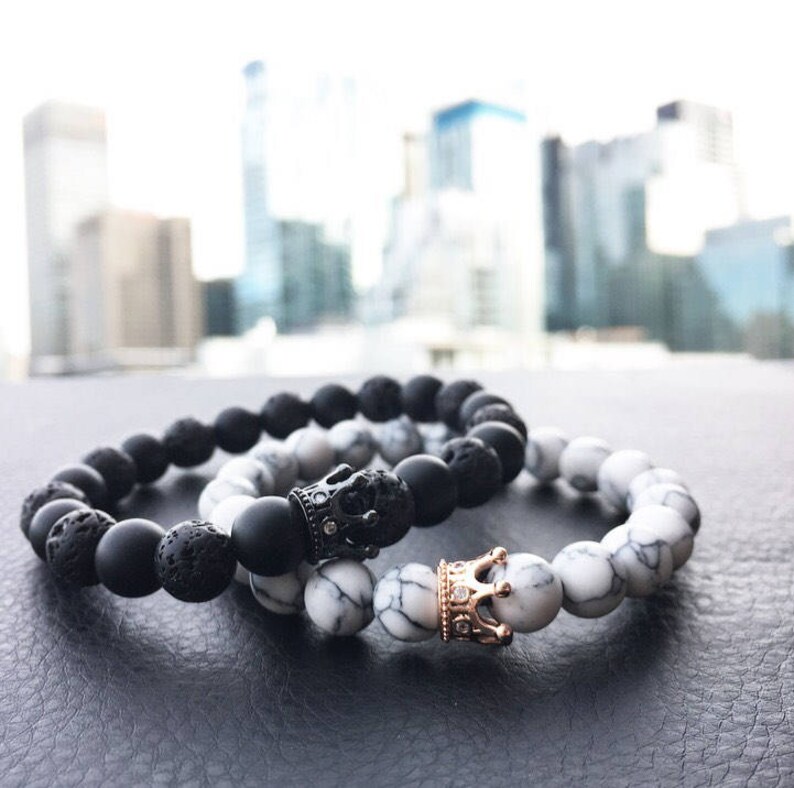 matching gift Couples bracelets His and Her bracelets King /& Queen Bracelets anniversary gift boyfriend bracelets wedding anniversary