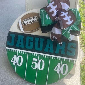 Football Door Hanger | Game Day Porch Decor | Sports Fan Front Door Sign