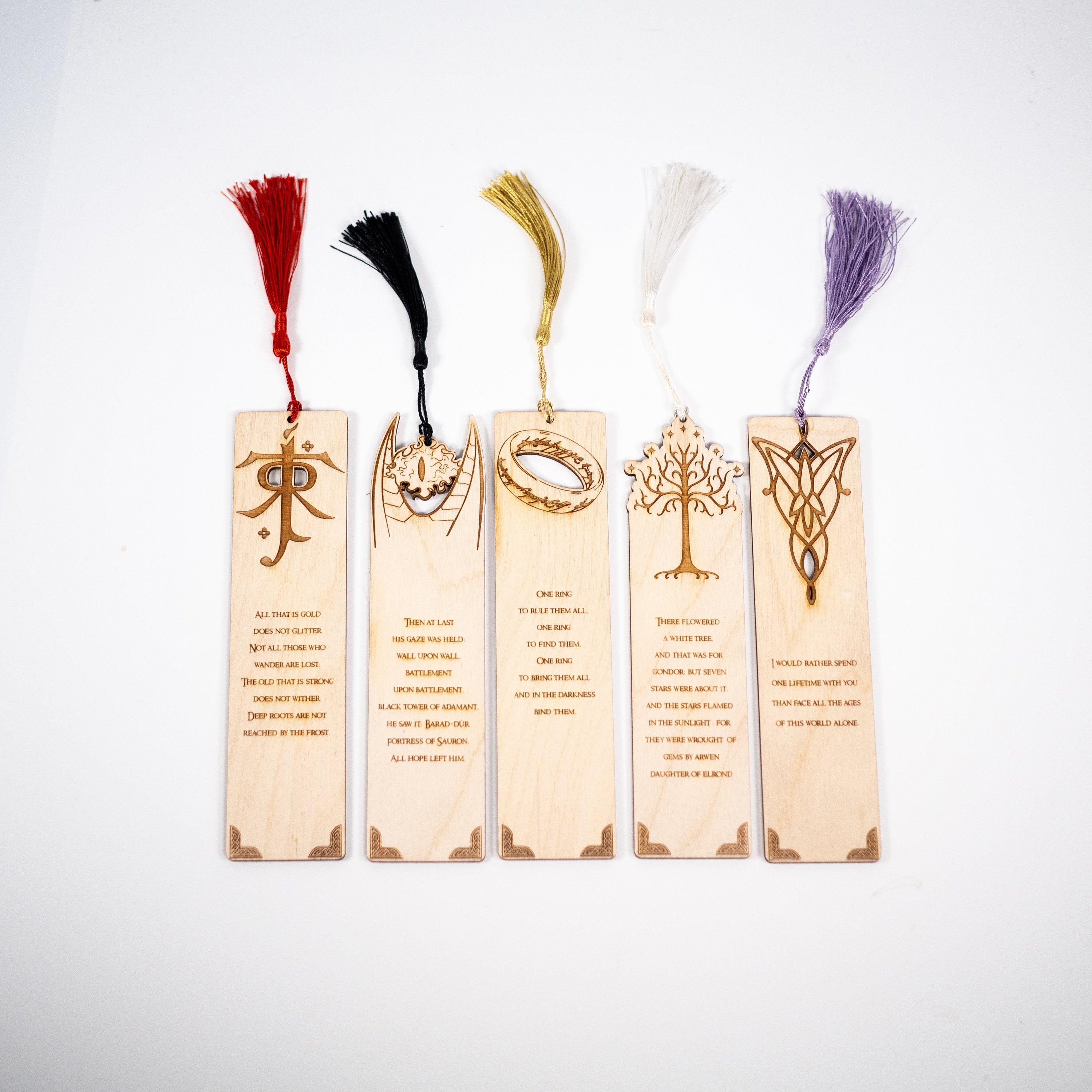Lord of the Rings Bookmarks Bookmark Set Personalized Gift - Etsy