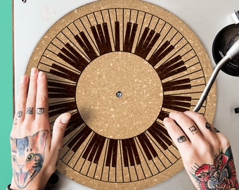 Tapete de corcho personalizado para tocadiscos: accesorios personalizados para discos de vinilo