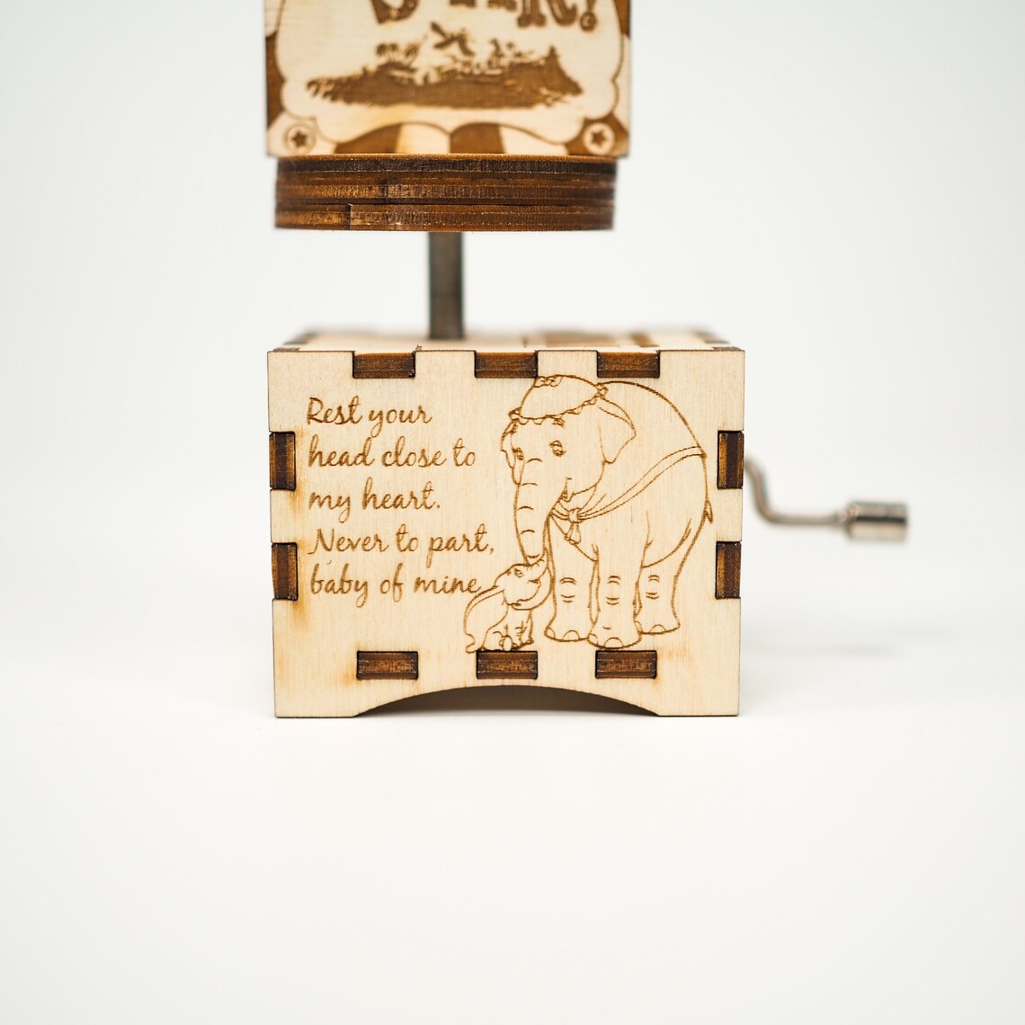 Dumbo Music Box Baby Mine Personalized engraved gift. Hand Etsy