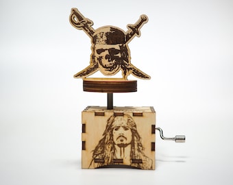 Custom music box Pirates Of The Caribbean Davy Jones' Locket  USA Made