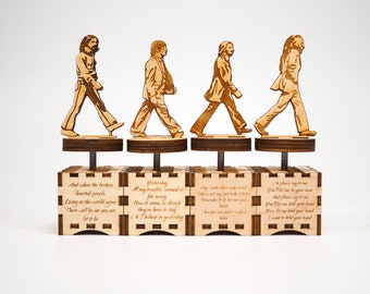 Personalized Beatles Music Box: Abbey Road Collectible, Handmade in USA