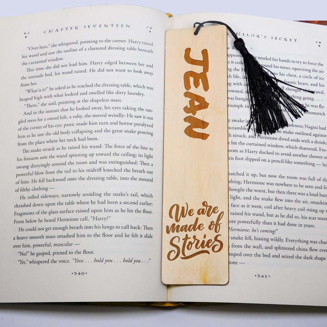 Personalized Wooden Bookmark Custom Handcrafted Book Quote Accessory ...