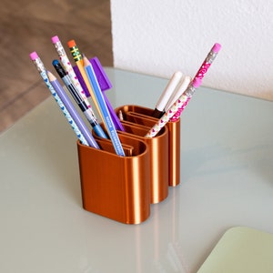 Bronze Snake Pencil Cup: Modern Desk Organizer