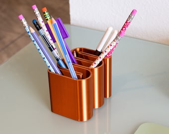 Bronze Snake Pencil Cup: Modern Desk Organizer