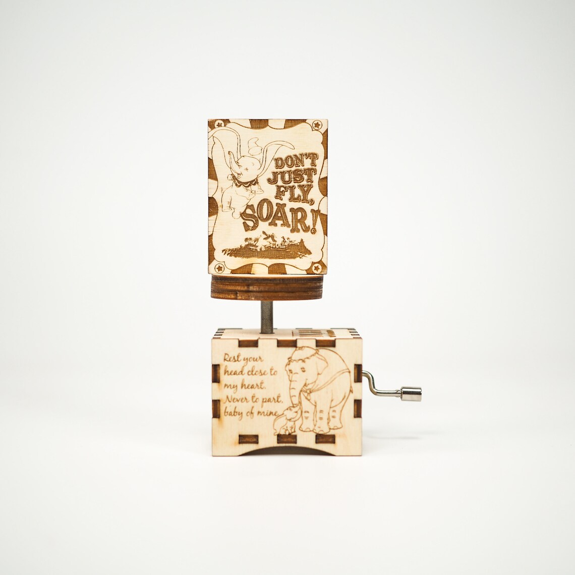 Dumbo Music Box Baby Mine Personalized engraved gift. Hand Etsy