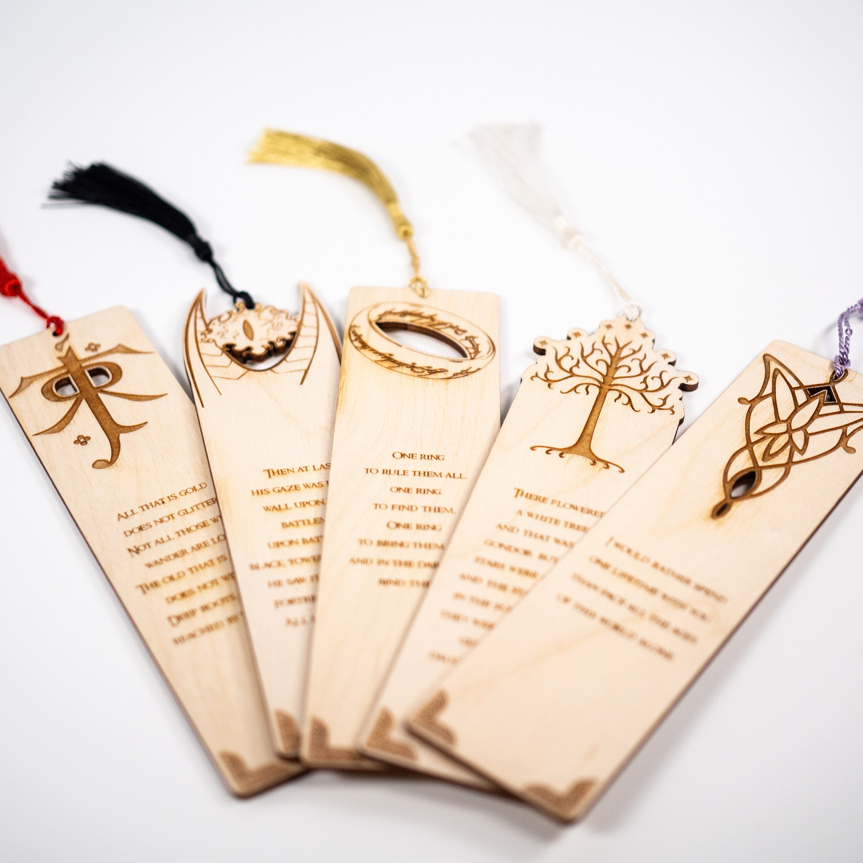 Lord of the Rings Bookmarks Bookmark Set Personalized Gift - Etsy