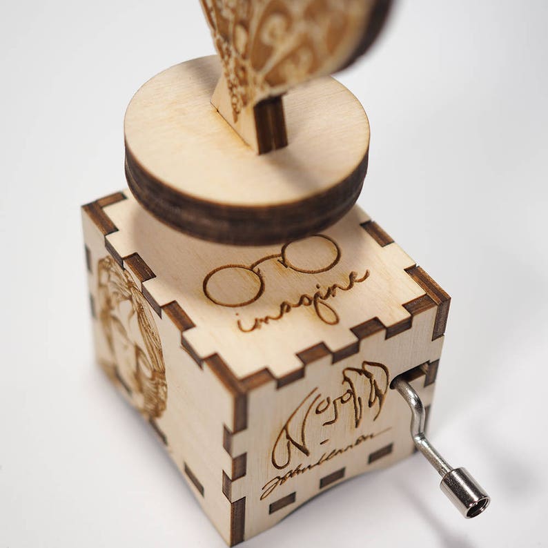 John Lennon Music Box Imagine Personalized engraved gift. Etsy