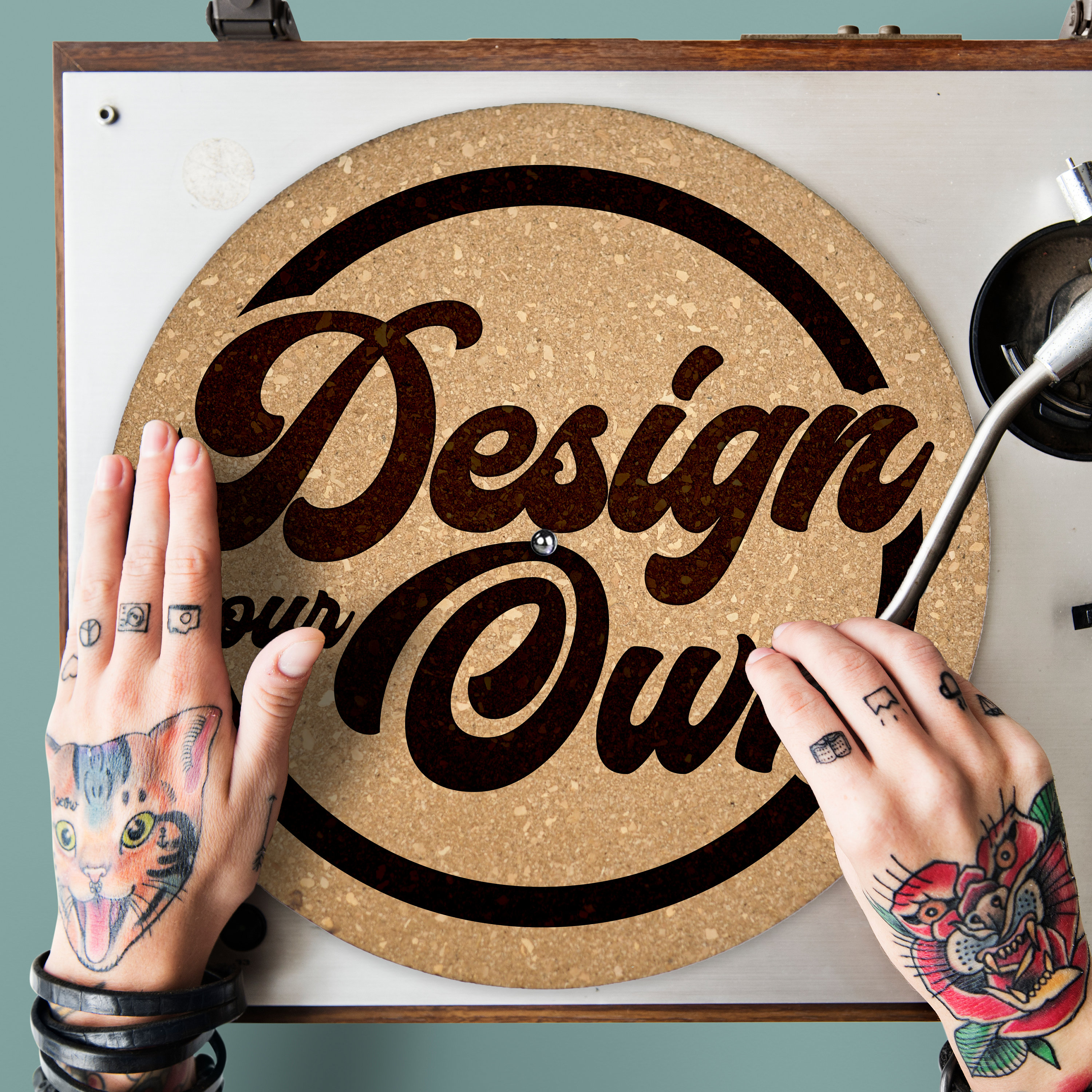 Premium Turntable Slipmat Design Your Own Custom Cork Mat Etsy