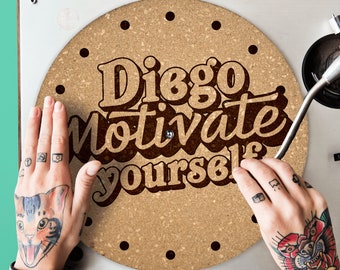 Tapete de corcho personalizado para tocadiscos: regalo personalizado para DJ
