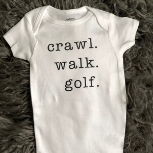 Crawl, walk, golf onesie