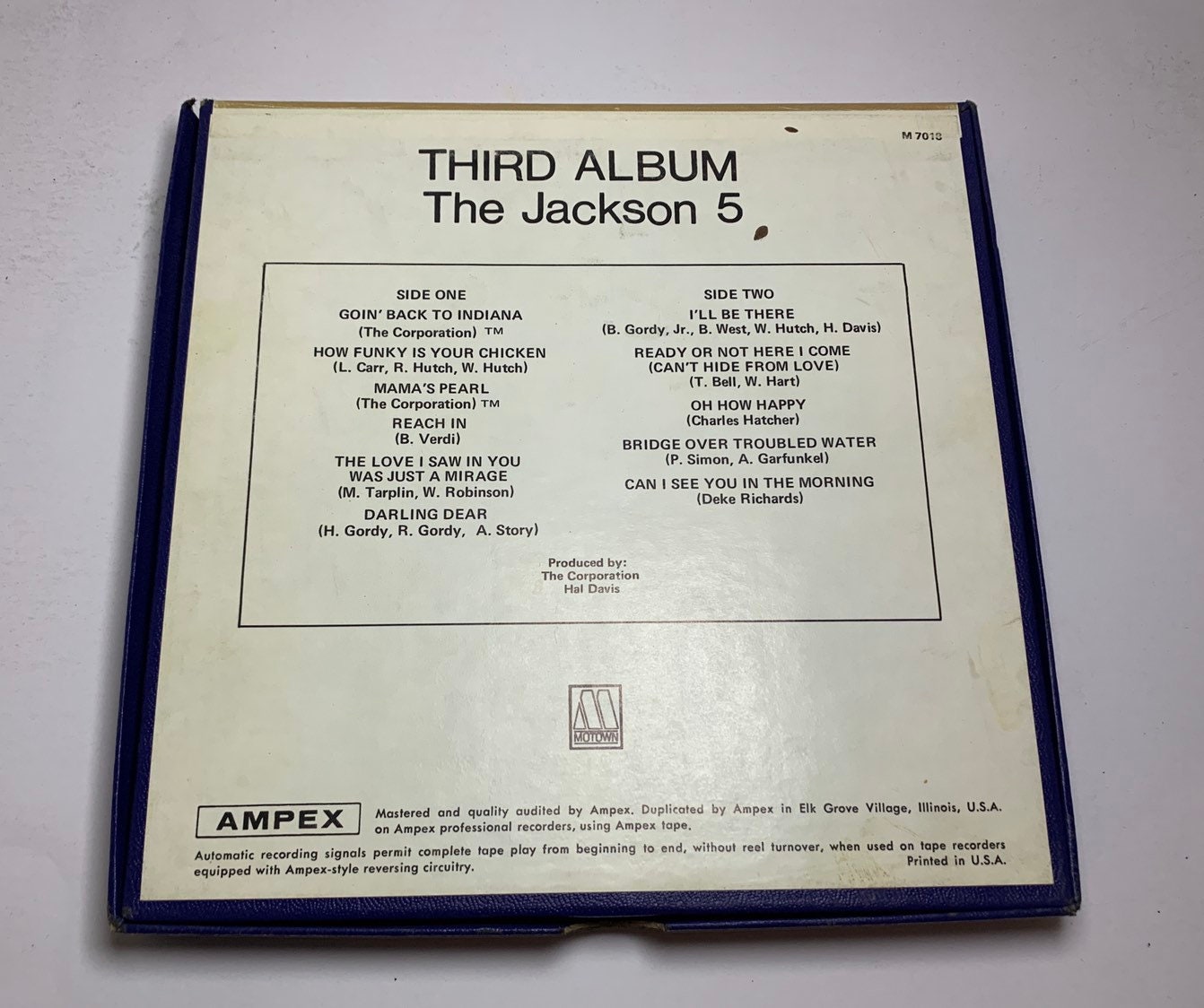 Jackson 5 Third Album Reel To Reel Original Motown Ampex M7018 Michael Jackson Release jackson 5 third album reel to reel