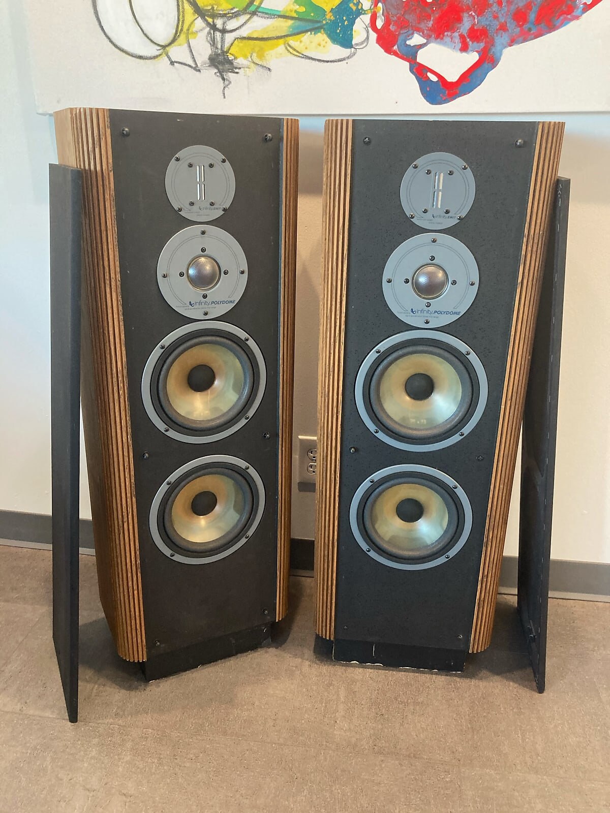infinity floor standing speakers vintage