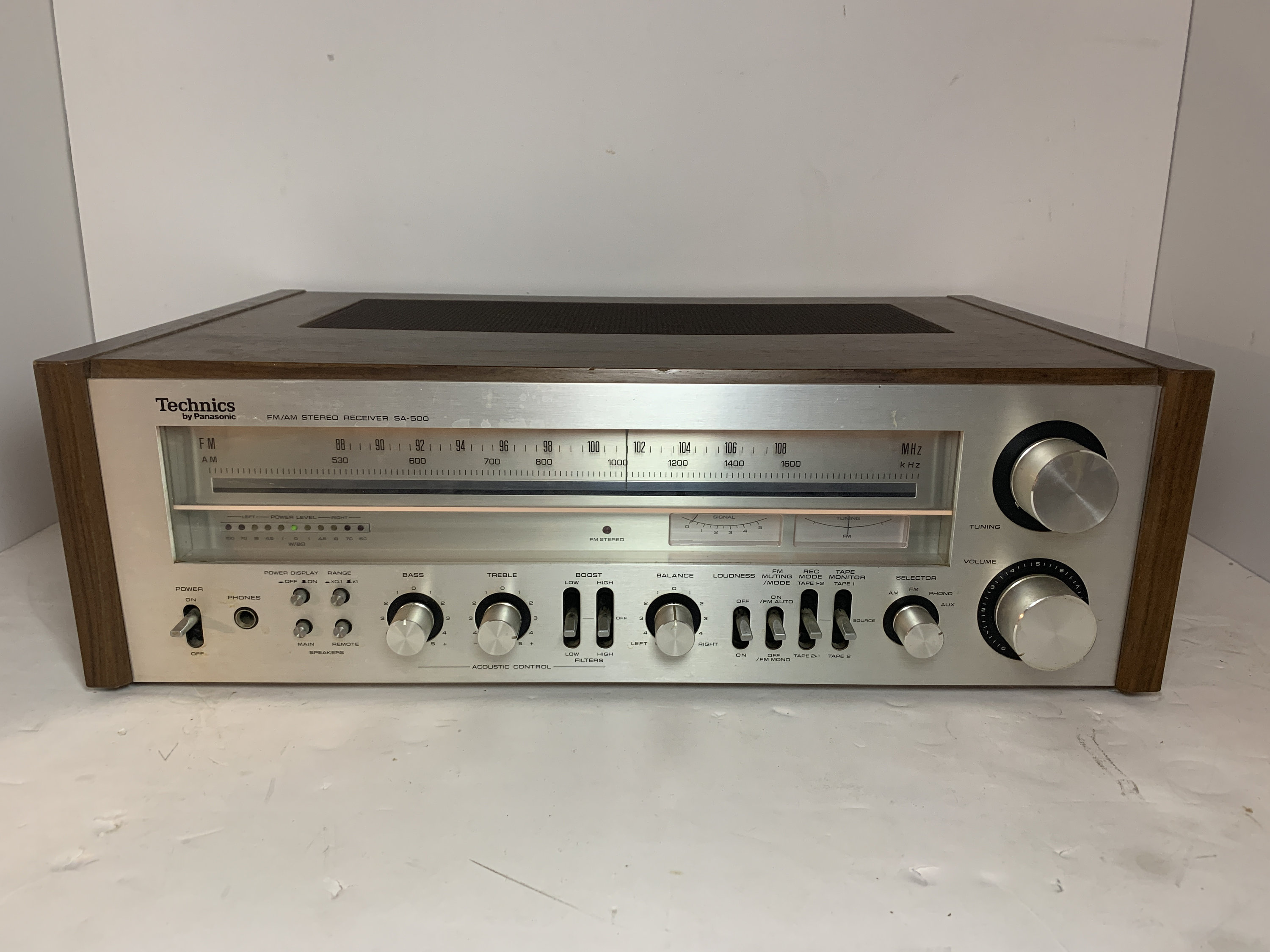 Technics Sa 500 Silver Face Vintage Am Fm Stereo Receiver With