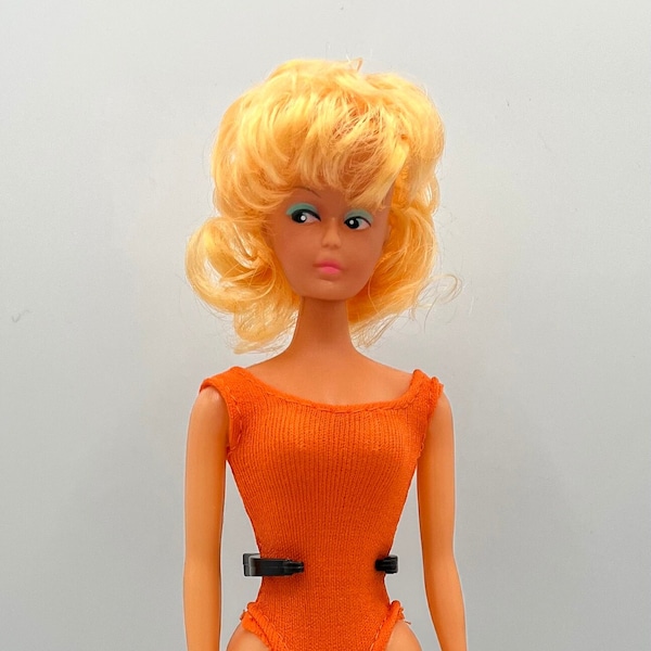 Vintage 1960's Hong Kong Barbie Clone ~Orange Swim Suit~