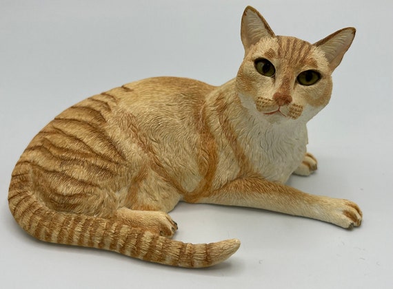Vintage Country Artists Collection Figurine ~ginger Cat Laying