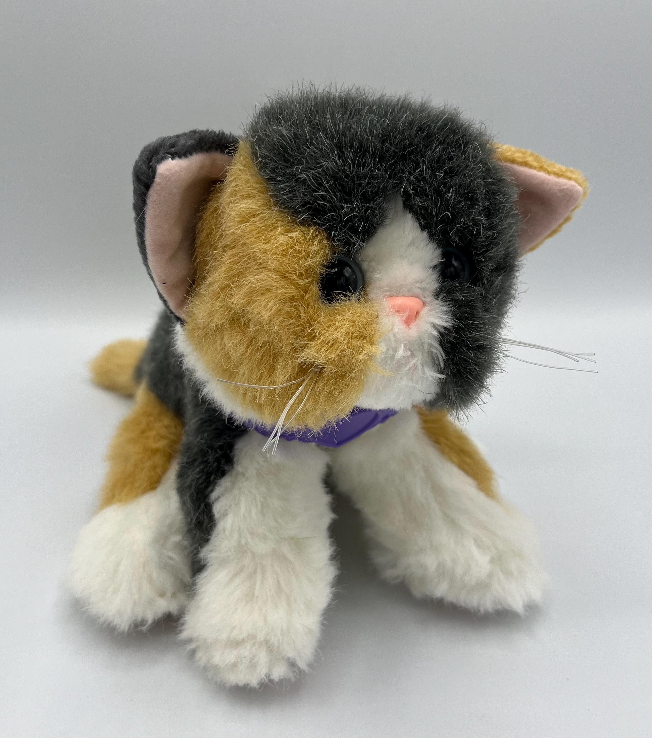 Peluche chat blanc collier rose TYCO KITTY KITTY KITTENS Petit Petit Chaton 1992