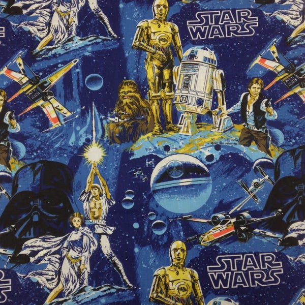 Vintage 1977 Star Wars Flat Twin Sheet ~No Rips!~