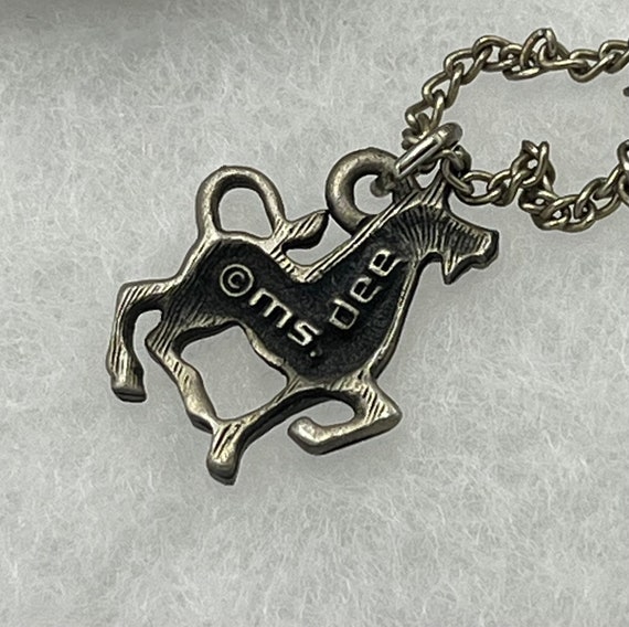 Vintage Pewter Ms. Dee Unicorn Set ~Brooch, Earri… - image 5