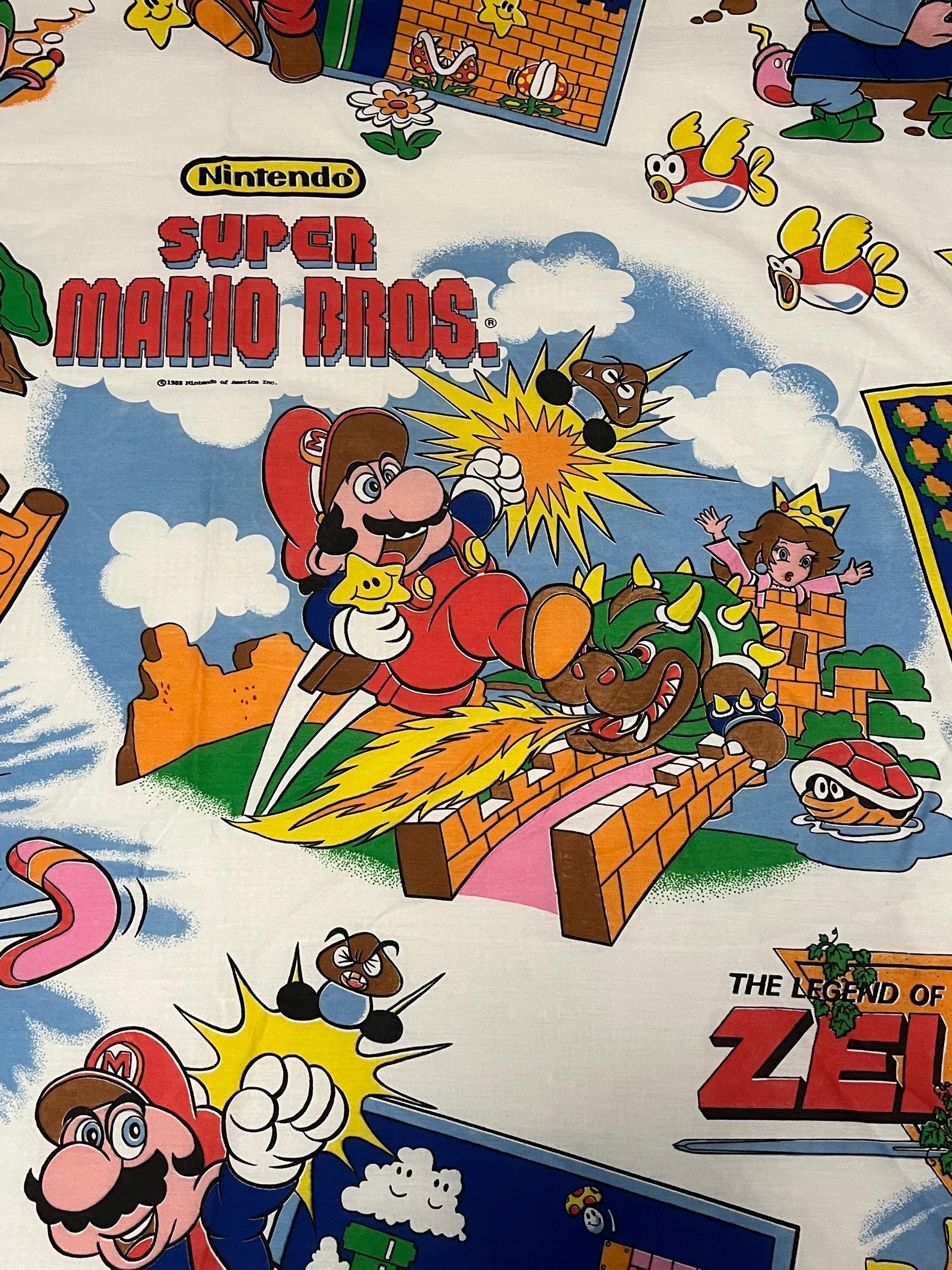 Vintage Nintendo Super Mario & Legend of Zelda Twin Bedding Set ~1